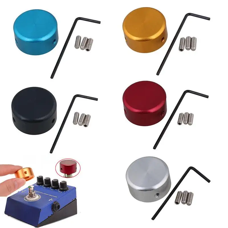 

Aluminum Guitar Effector with Wrench Screws, Pin Cap Effector, Foot Switch Knob, Accessories