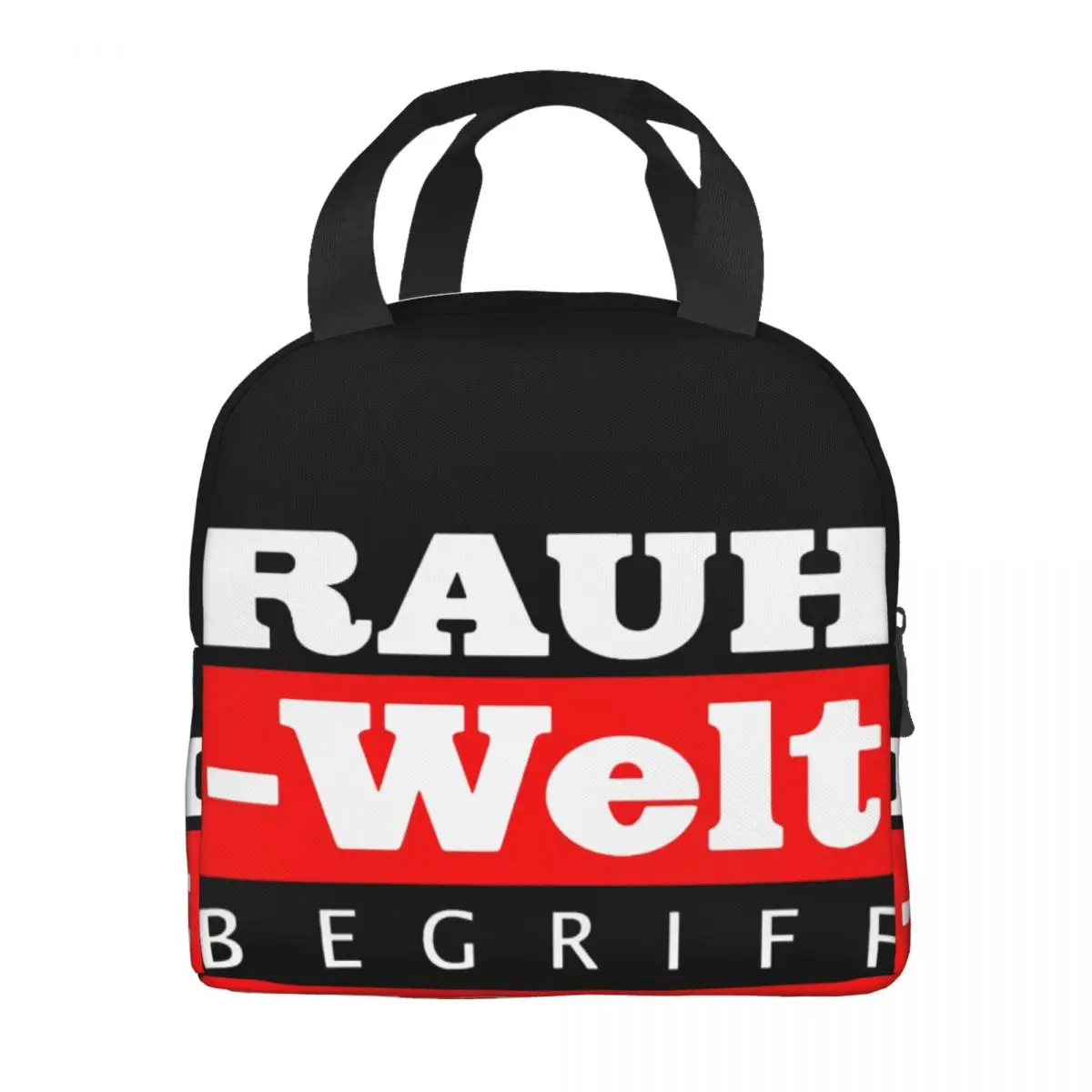 Rauh Welt begriff กล่องเบนโตะอาหารกล่องใส่อาหารกลางวันเก็บอุณหภูมิแบบพกพาสำหรับทุกเพศกระเป๋าใส่ข้าวกลางวันโลโก้