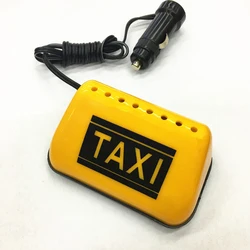 Car Taxi Light LED Sign Decor Glowing Decor Auto Dome Light 12V Waterproof Signs Lights TAXI Suction Magnet Taxi Lights TAXI-COB