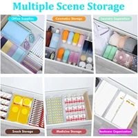6/8/10/12-Pack Adjustable Drawer Organizers, Clear Expandable Dresser Organizers for Storing Clothes Kitchen Utensils - Image 5