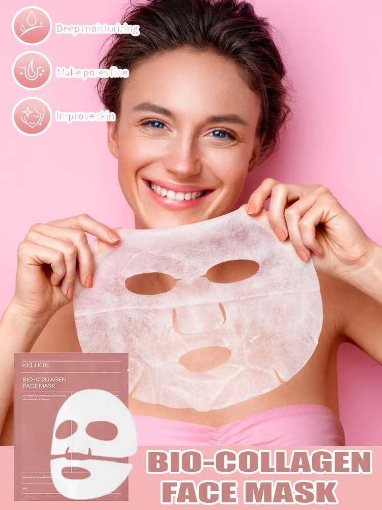 

Shrink Pores Bio Collagen Face Mask Deep Hydrating Overnight Mask Moisturizing Refreshing Brightening Face Skin Care