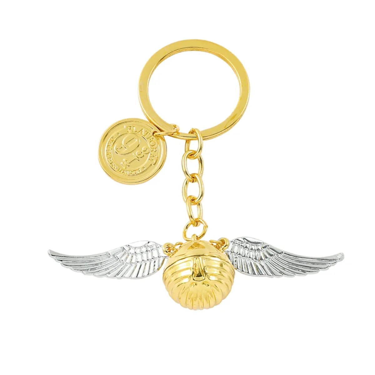 Llavero con Colgante de Snitch Dorada, Accesorio de Moda para Mochila, Regalo de Joyería para Niños y Niñas