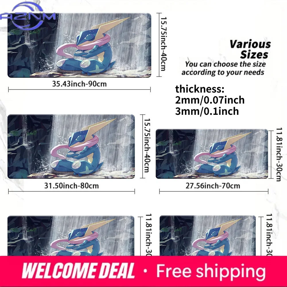 Water-Type Greninja Under Waterfall Gaming Mouse Pad