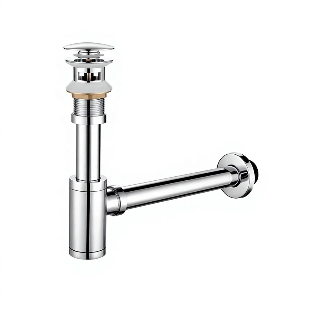 Wholesale Modern Brass Basin Drain Set Hotel Bathroom Kitchen Bathtub Pop Up Waste Bottle Trap Adjustable Siphon 3-Year Warranty