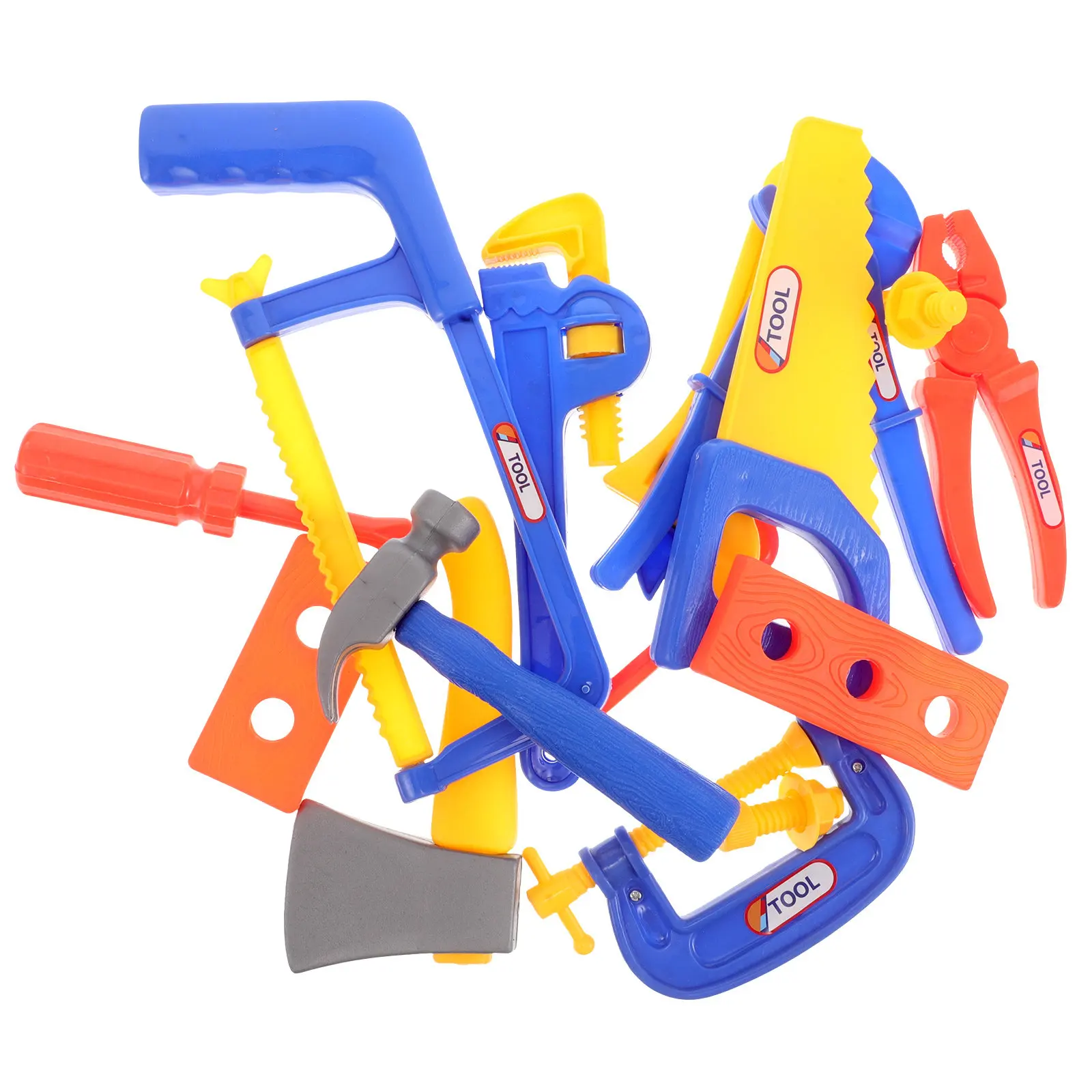 15Pcs Kids Tool Set Pretend Play Construction Kit Educational Repair Tools for Boys Development Hand Eye Coordination