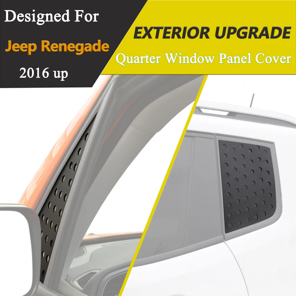 Front Rear Triangle Window Trim Cover For Jeep Renegade 2016-2026 Aluminum Alloy Exterior Car Styling Decorative Accessories