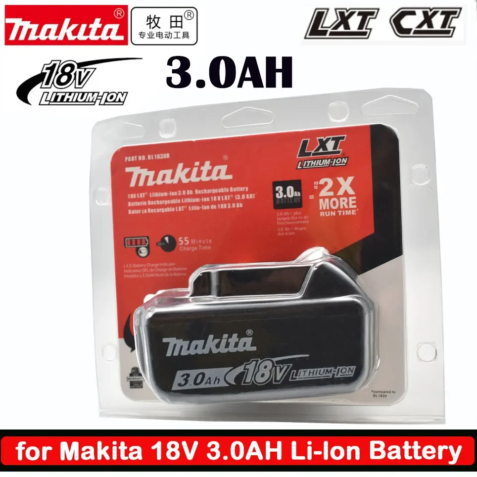 

Genuine Makita 18V Battery 3Ah Rechargeable Power Tools Battery 18V makita with LED Li-ion Replacement LXT BL1860B BL1860 BL1850