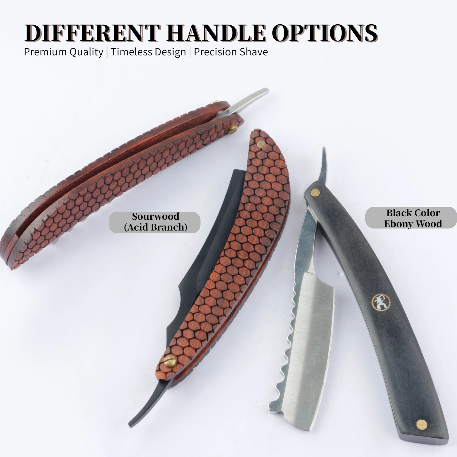 Neue Art Holz Griff Barber Rasierer Für Männer Vintage Edelstahl Klapp Rasieren Rasiermesser Salon Haar Entfernung Werkzeuge
