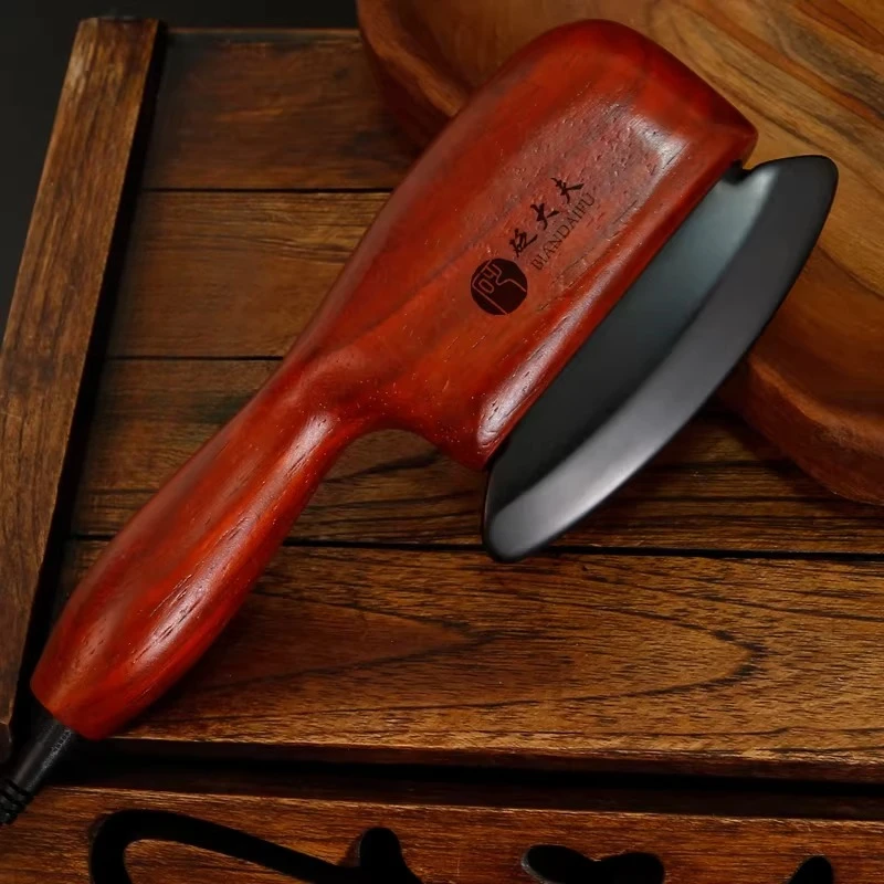 

Массажная палочка для лица из камня бяньшитон с функцией нагрева и моксотерапии для разглаживания морщин