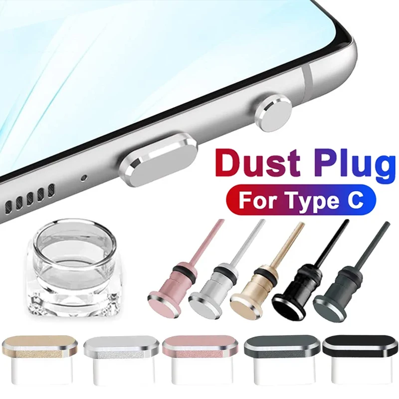 Type C Plug Dust Plug 3.5mm Earphone Jack Sim Card USB Type-C Anti Dust Plug for Samsung S10 S9 Note 9 Huawei P20 P30 P60 Xiaomi