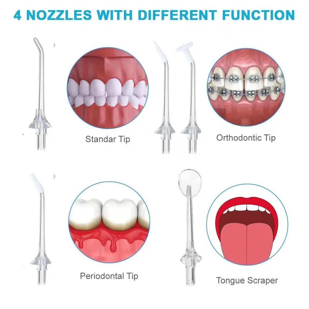 5 طرق عن طريق الفم الري USB قابلة للشحن المياه الخيط المحمولة جهاز تخليل الأسنان بالماء جيت 300 مللي الري الأسنان نظافة الأسنان
