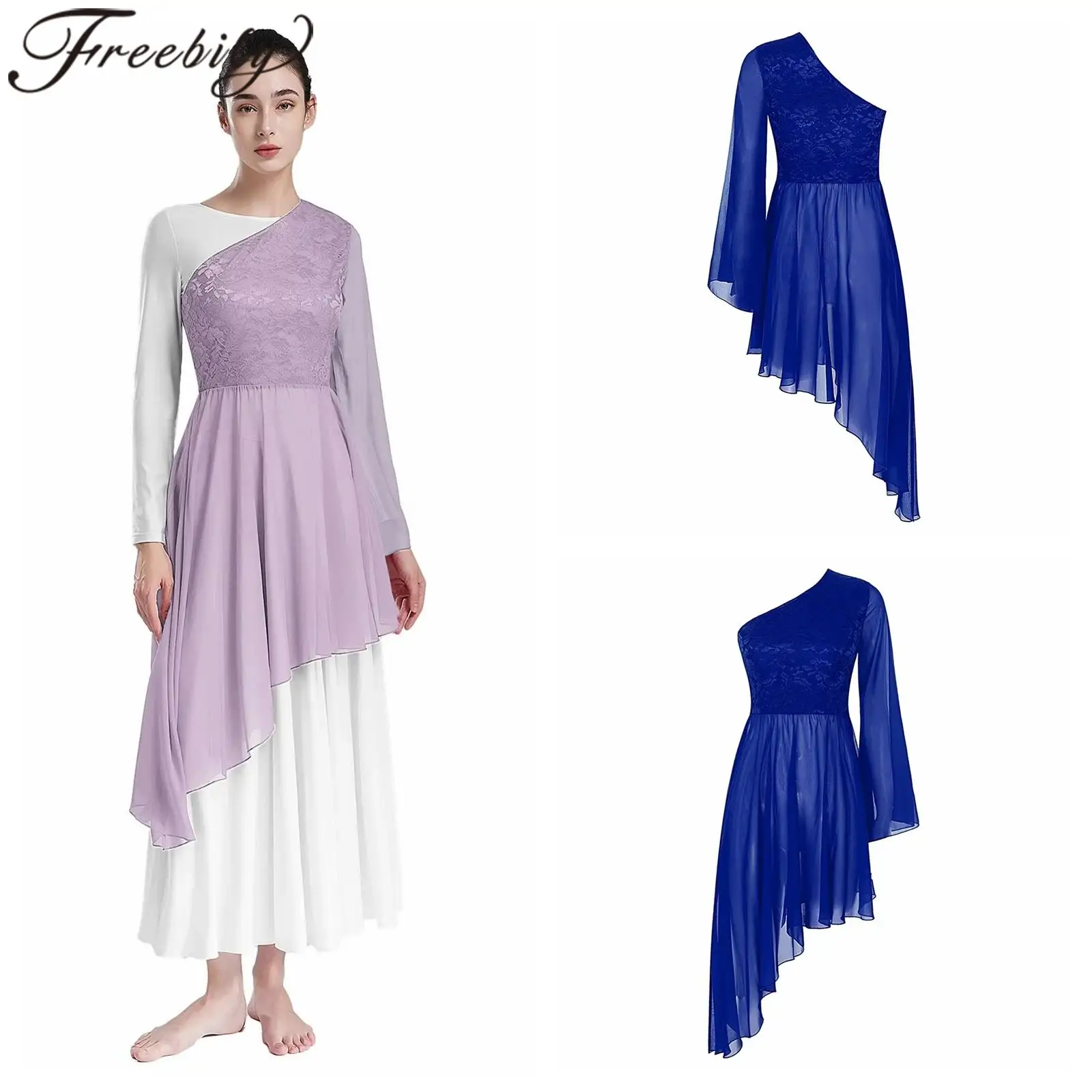 

Women Performance Lyrical Dance Costume Liturgical Praisewear Dancewear Modern Dress Celebration Spirit Choir Worship Robe