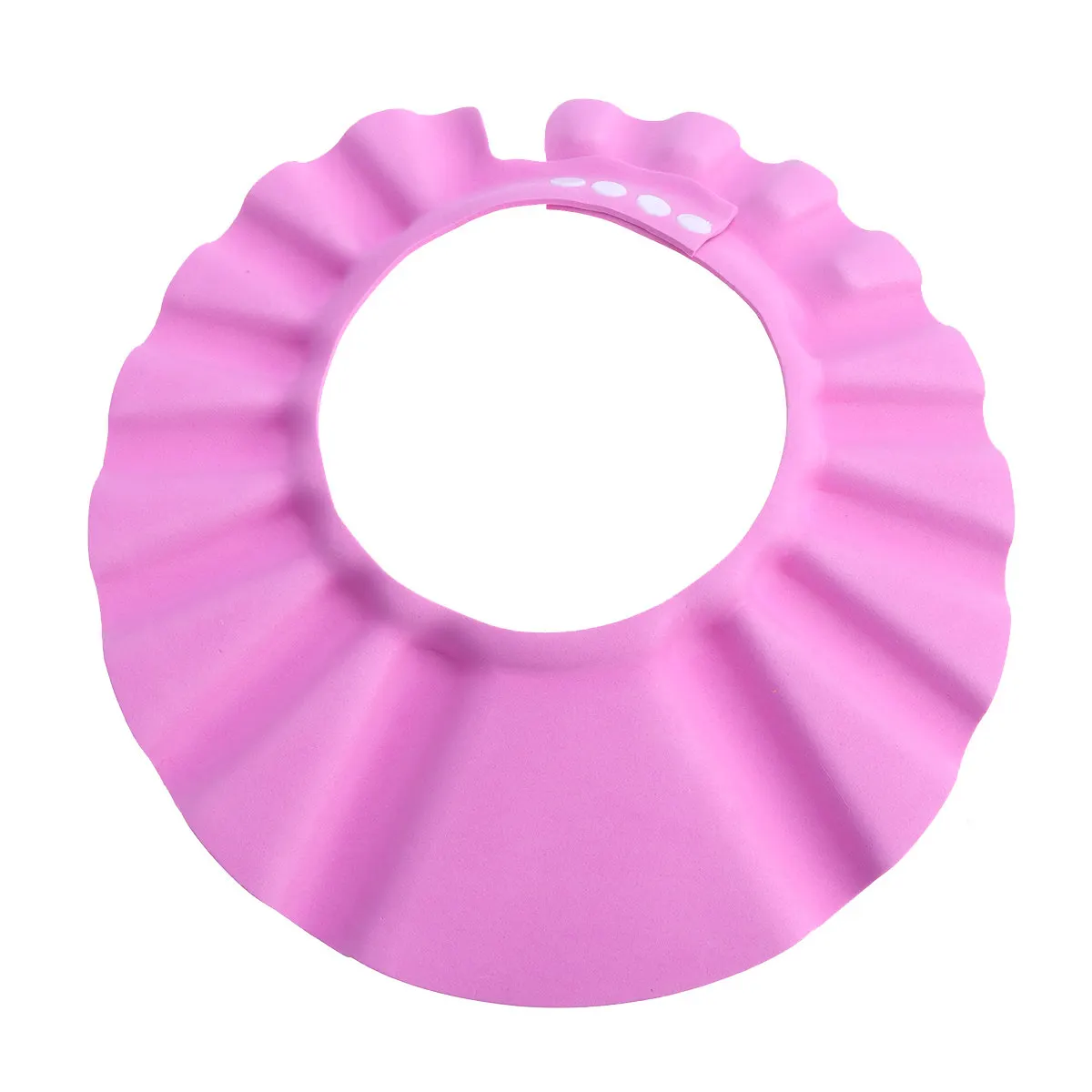 Pink Adjustable Waterproof Baby Shower Cap for Bathing Hair Washing Eva Elastic Heat Resistant Up to 80C Easy Wear Lightweight