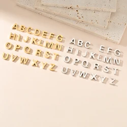 EUEAVAN 5pcs Stainless Steel Letter Charms Initials Beads A-Z Alphabet Charm Pendant Necklace Bracelet Jewelry Making Supplies