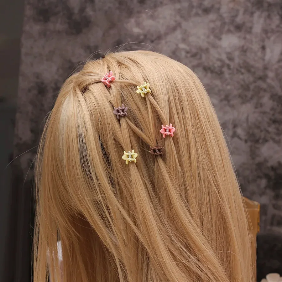 50PCS Modische Nette Kinder Haar Greifen Clip Weibliche Seite Clip Nette Prinzessin Haar Karte Schmuck Kopf Blume Mini Kleine haar Clip – Detail 7
