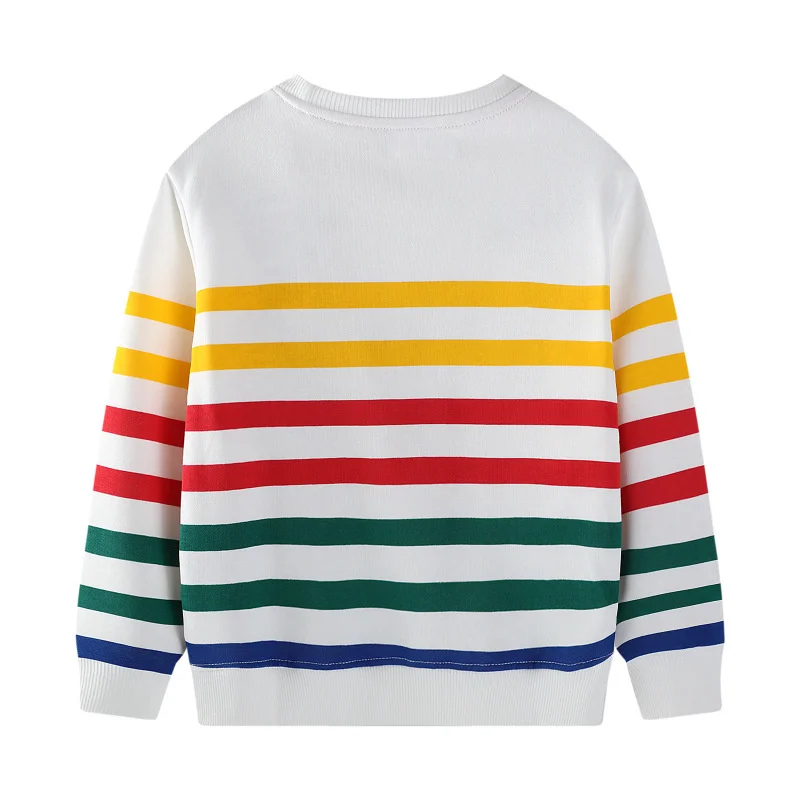 القفز متر 2-7T رافعة شوكية طفل الفتيان بلوزات مقنعين قمصان الاطفال ملابس طويلة الأكمام البلوزات الخريف الربيع الملابس قميص