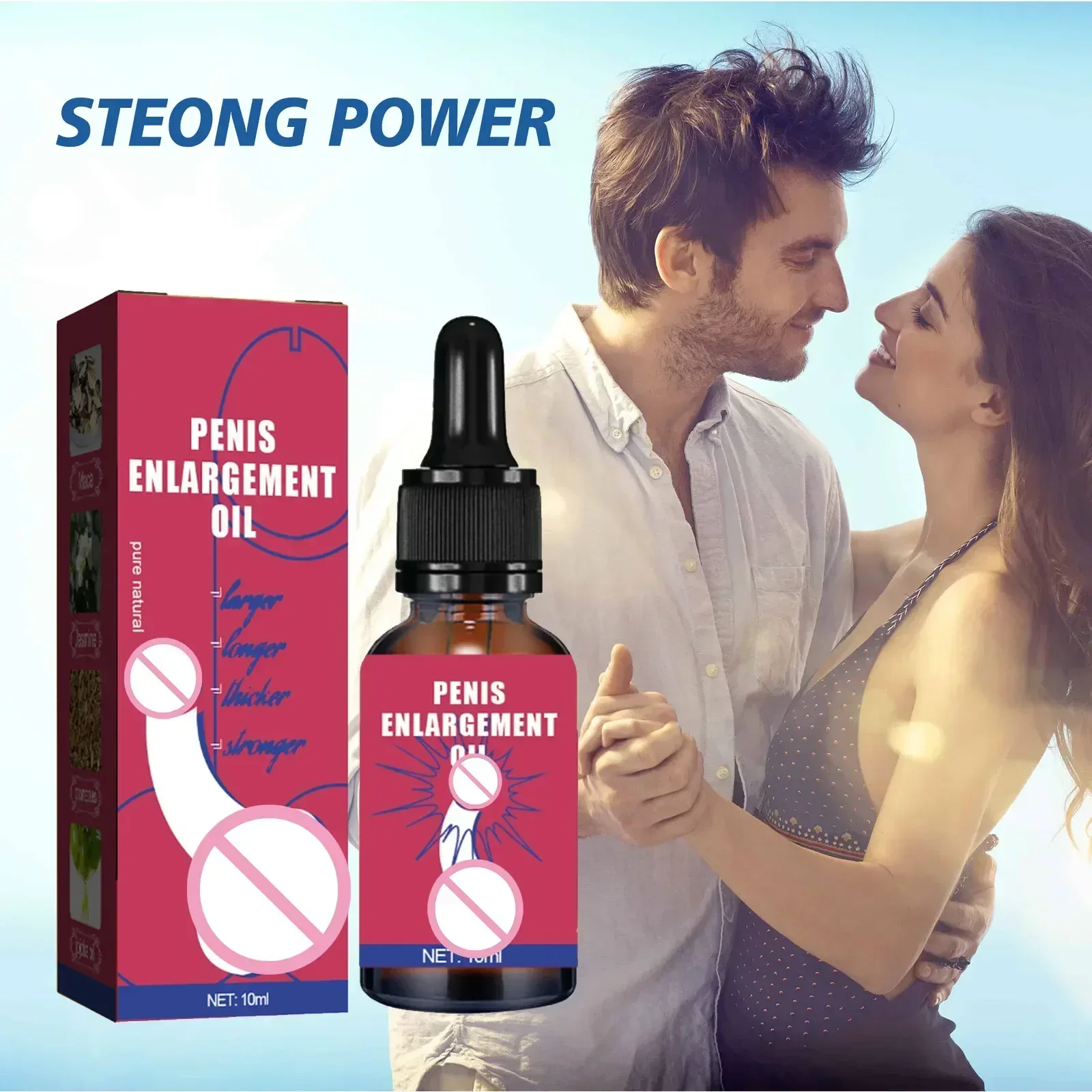 Men's Growth Enlargement Massage Oil  XXL Plant Extracts Massage Oils