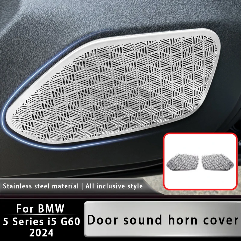 For BMW 5 Series i5 G60 2024 Car Door Stereo Speaker Sticker Cover Trim Horn Decoration Styling Auto Accessories