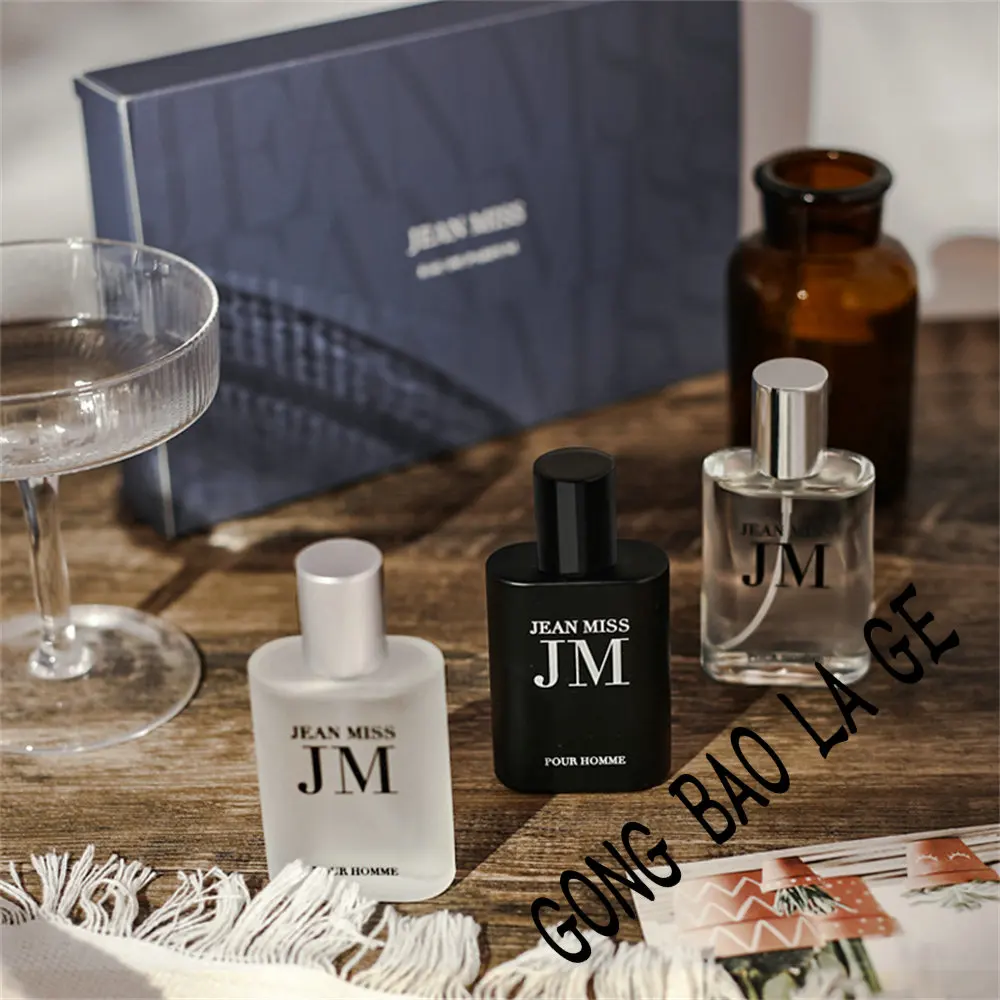 Original 90ml Men's Perfume Gift Box 3pcs Set Fascination Man Colognes Scent Lasting Woody Floral Fragrance Eau De Parfums Homme