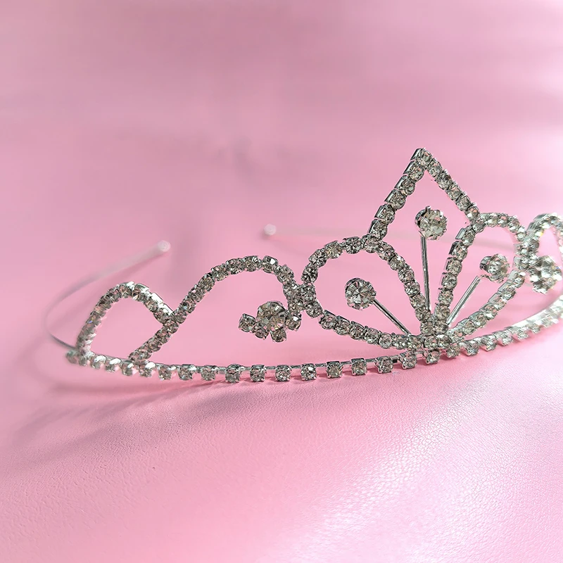 Couronne de mariée en strass couleur argent, diadème de luxe en cristal, accessoire de cheveux pour mariage, reine, princesse, fête d'anniversaire