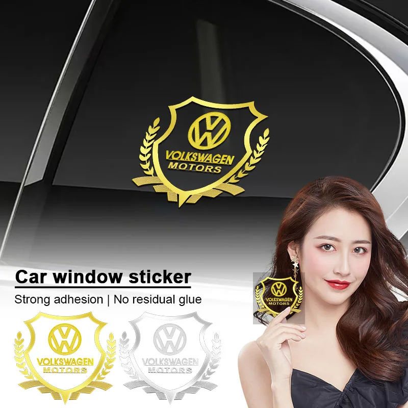 1pcs 3D Wheat ears Car Body Decoration Sticker Badge Emblem Accessories For Volkswagen Golf-7 4 5 6 CC T-ROC Sharan Passat B5 6