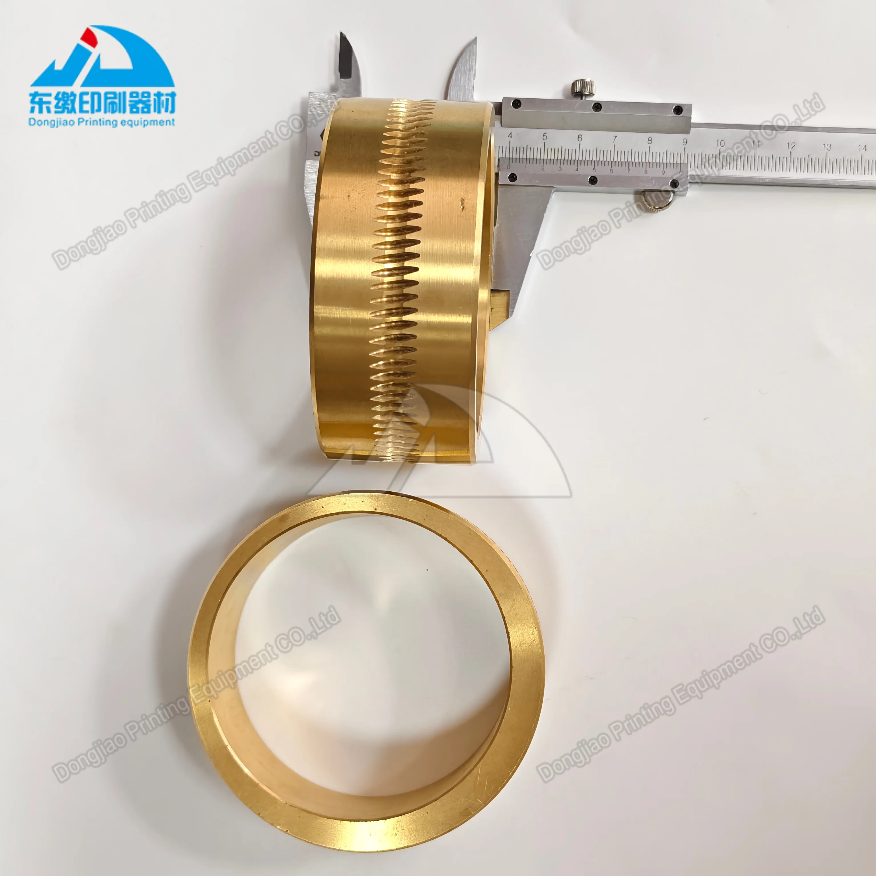 ingranaggio-a-vite-senza-fine-in-rame-95x80x40mm-per-macchinari-da-stampa-man-roland-900-ricambio-in-rame-95-80-40mm