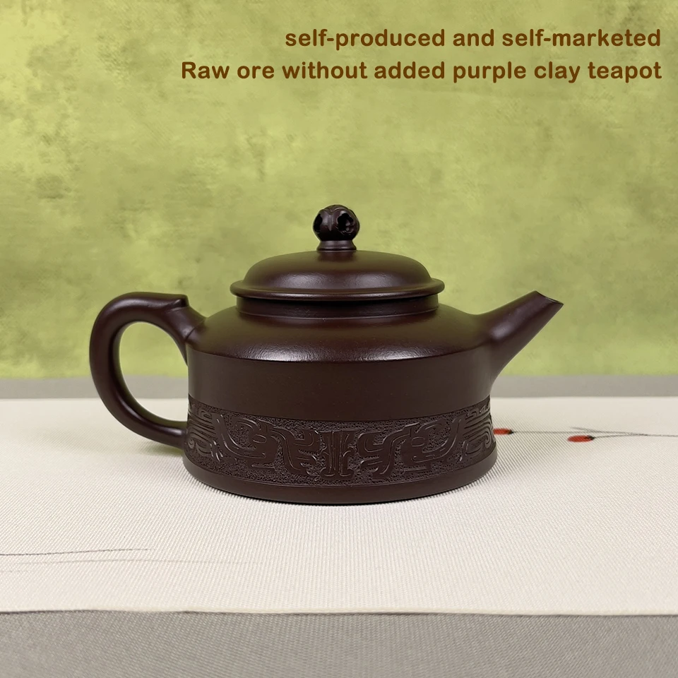 100% Authentic Yixing Zisha Clay Chinese Traditional HandmadeYixing Purple Sand Tea Pot Elegant Tea Maker for Home, Office, Gift