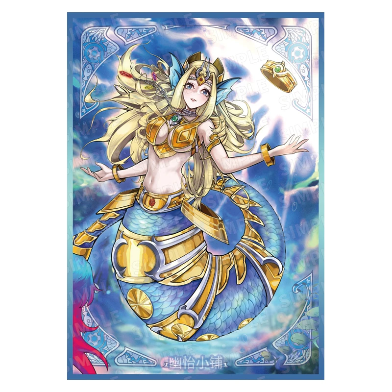 60PCS Original DIY Yugioh Mermail Abyssrhine, the Atlantean Spirit Card Sleeves Yu-Gi-Oh! OCG Trading Cards Shine Protector Case