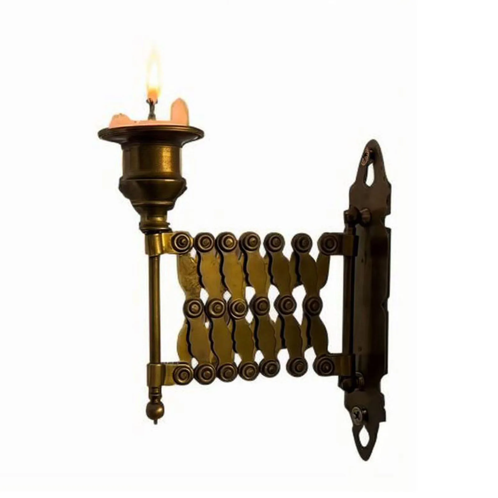 Expanding Taper Candle Holder Vintage Wall Mounted Candle Sconce Stick Holder for Home Decoration