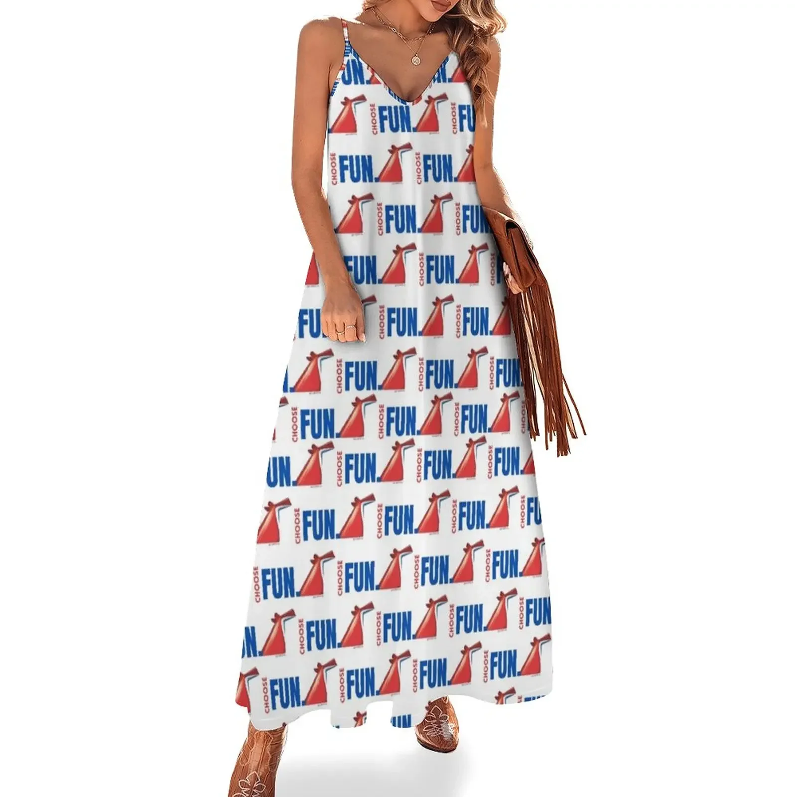 

Carnival Choose Funs Sleeveless Dress Beachwear dress summer long dresses for women Prom gown