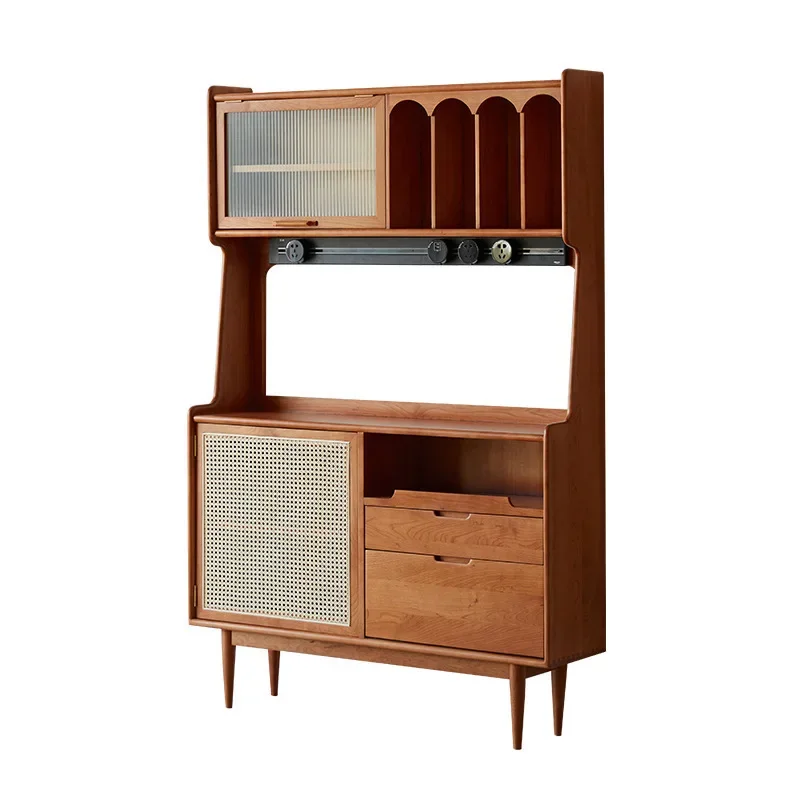 

Nordic medium and antique dining side cabinet small apartment bed and breakfast wall storage locker household creative tea