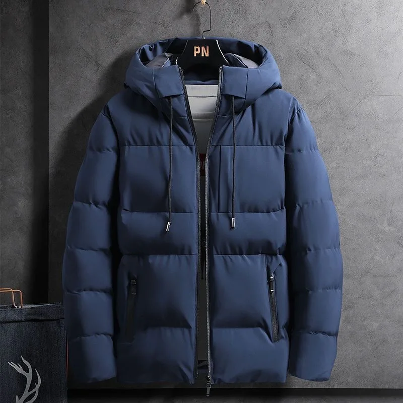 

2024 Autumn/Winter New Fashion Trend Large Size Hooded Cotton-Padded Jacket Men's Casual Loose Thick Warm High Quality Coat 4XL