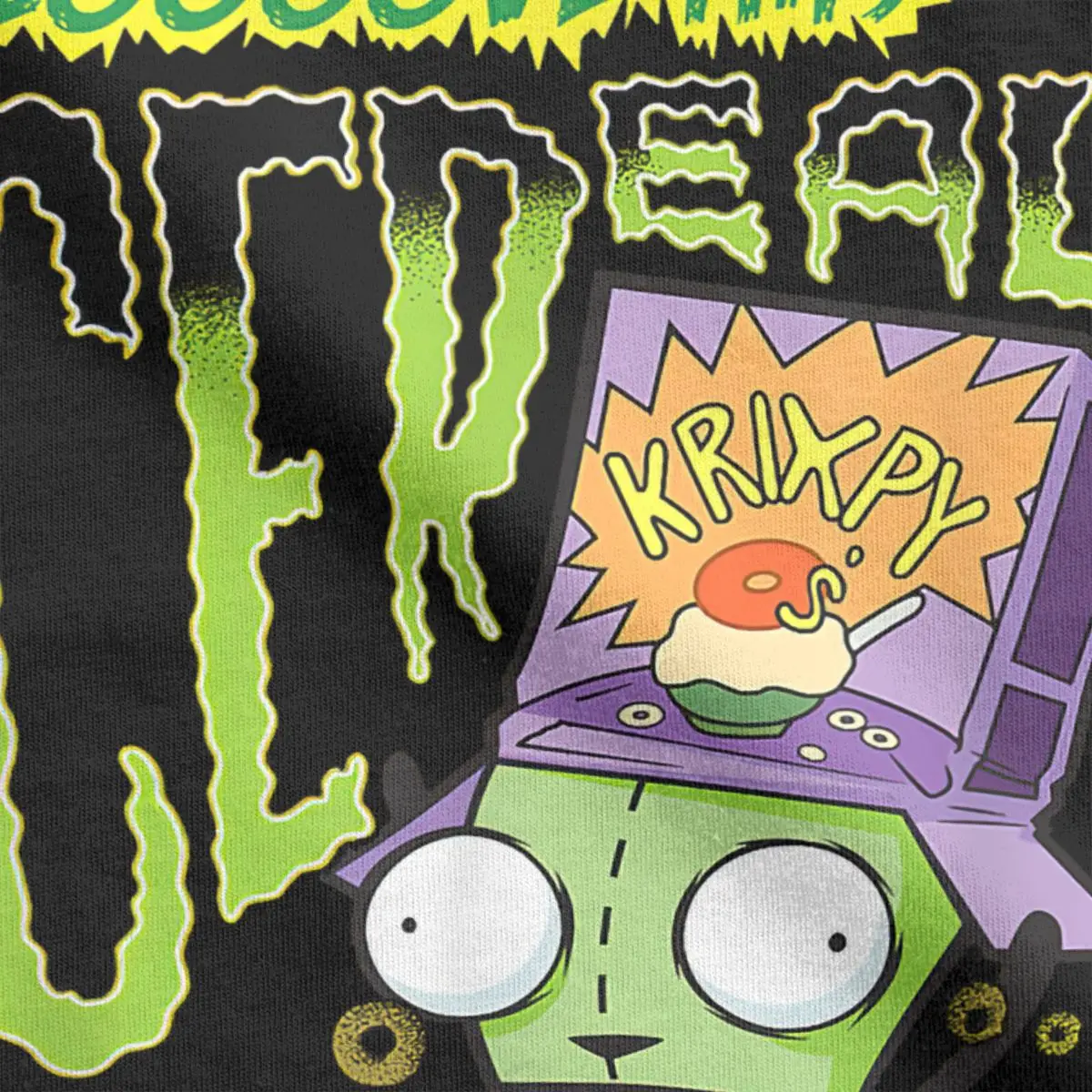 Crazy Alien Invader Zim T-Shirts Men Women Crewneck 100% Cotton T Shirts Short Sleeve Tees Summer Clothes