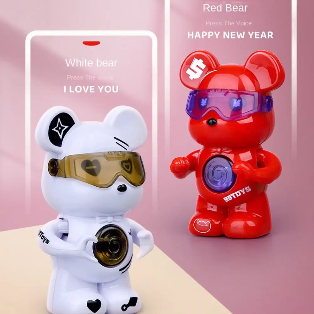 Confession Bear Flash Sound Toys Talking Happy New Year Luminous Bear Flash Model Heart Love Gesture Bear Sound Heart Led Toy