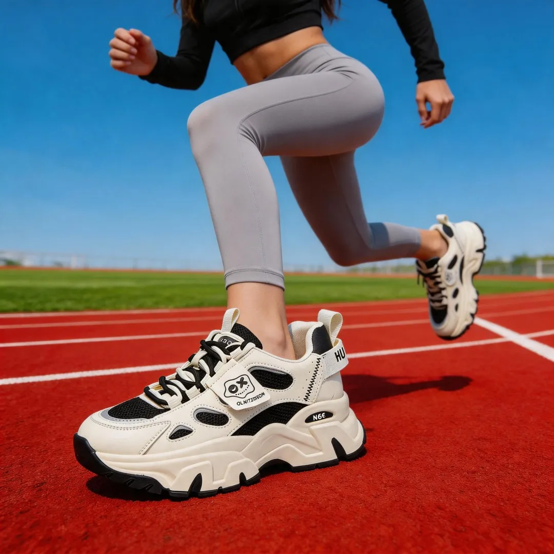 Women's Sports Shoes: Chunky-Soled Dad SneakersFashionable All Year Round, Versatile, and Relaxed Casual Shoes