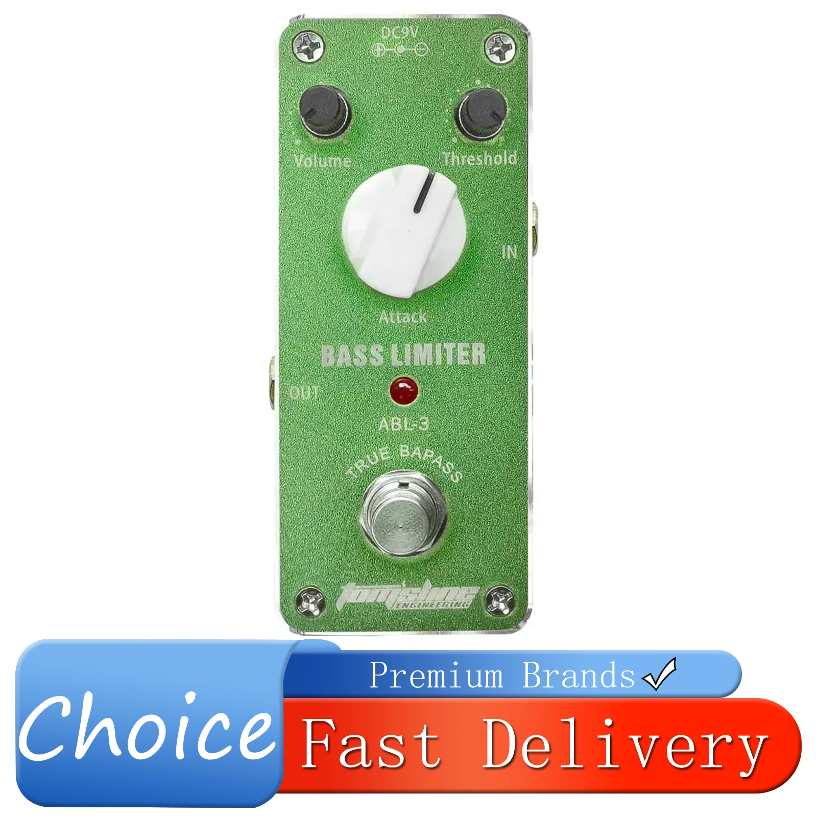 

AROMA Bass Limiter Electric Bass Effects Pedal Compressor Effect Threshold attack Knob Footswitch Loop ABL-3 Bass Accessories