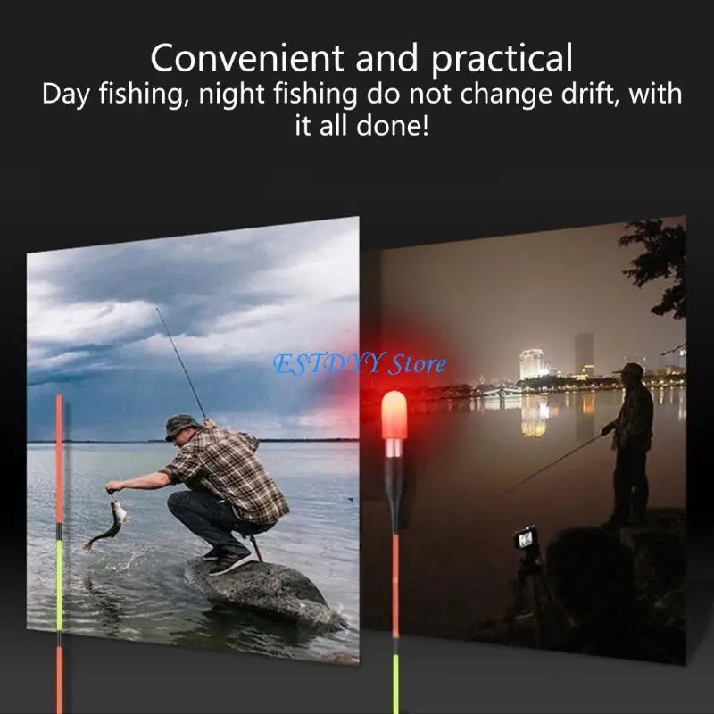 

G6DE Glowing LED Night Fishing Bobbers Float Light Up Bobbers LED Glows