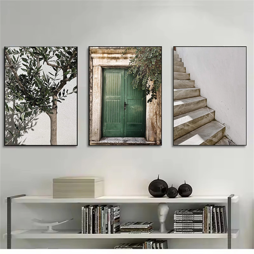 

Scandinavian Minimalist Wall Art Italy Olive Tree Leaves Architecture Canvas Painting Posters And Prints Living Room Home Decor