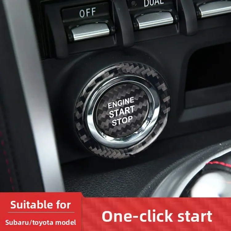 

Подходит для Subaru Forester, настоящая эпоксидная смола из углеродного волокна, внешнее кольцо с одним ключом, внутренняя модификация, наклейка