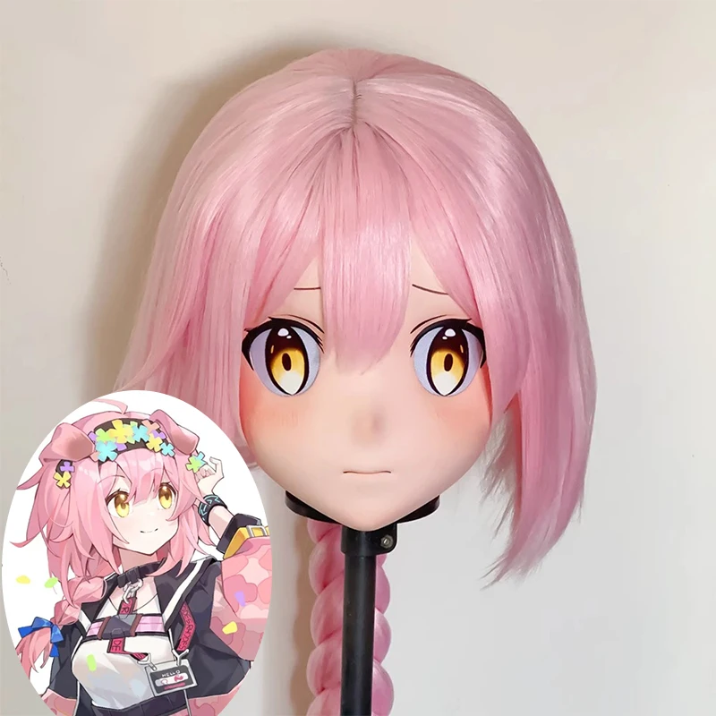 

(MEO304) Customize Handmade Full Head Lockable Crossdress Male to Female Japanese Cartoon Anime Game Character Kigurumi Mask