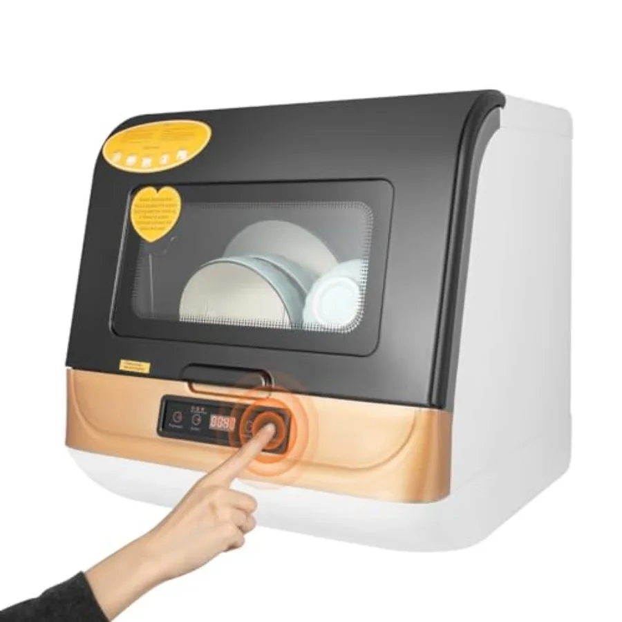 

Настольная мини-посудомоечная машина, портативная компактная посудомоечная машина для столешницы, настольная маленькая посудомоечная машина с встроенным резервуаром для воды на 7,5 л