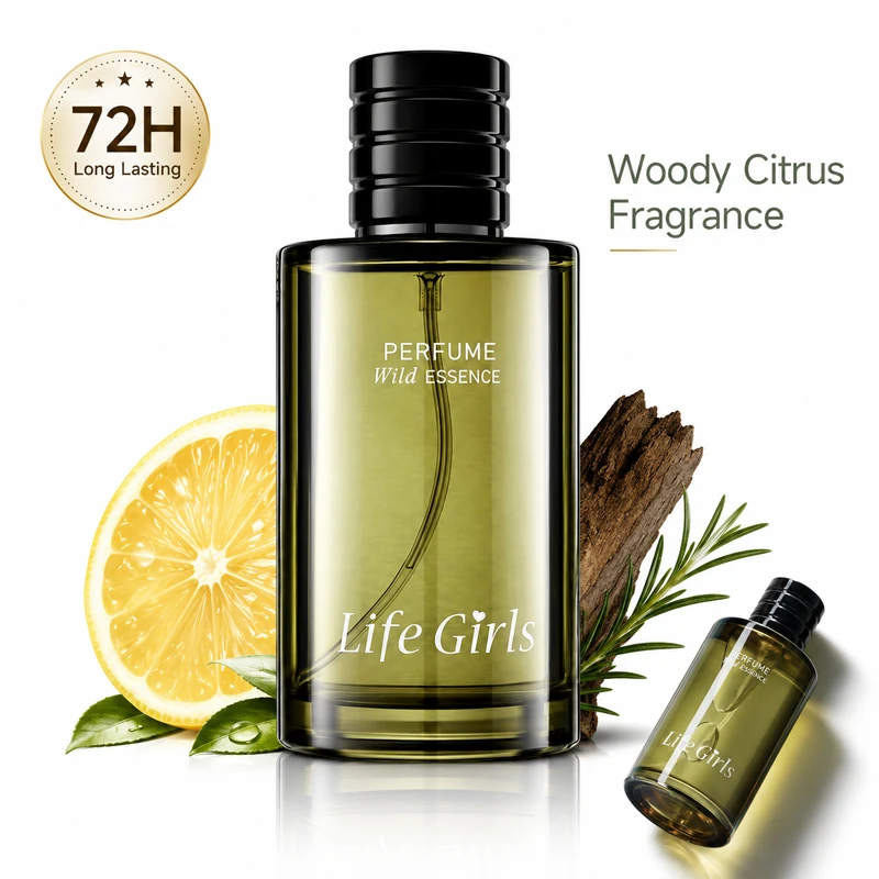 Life Girls Wild Essence Unisex Eau De Parfum Long Lasting Woody Citrus Perfume Fresh Daily Fragrance Spray Gift for Women Men