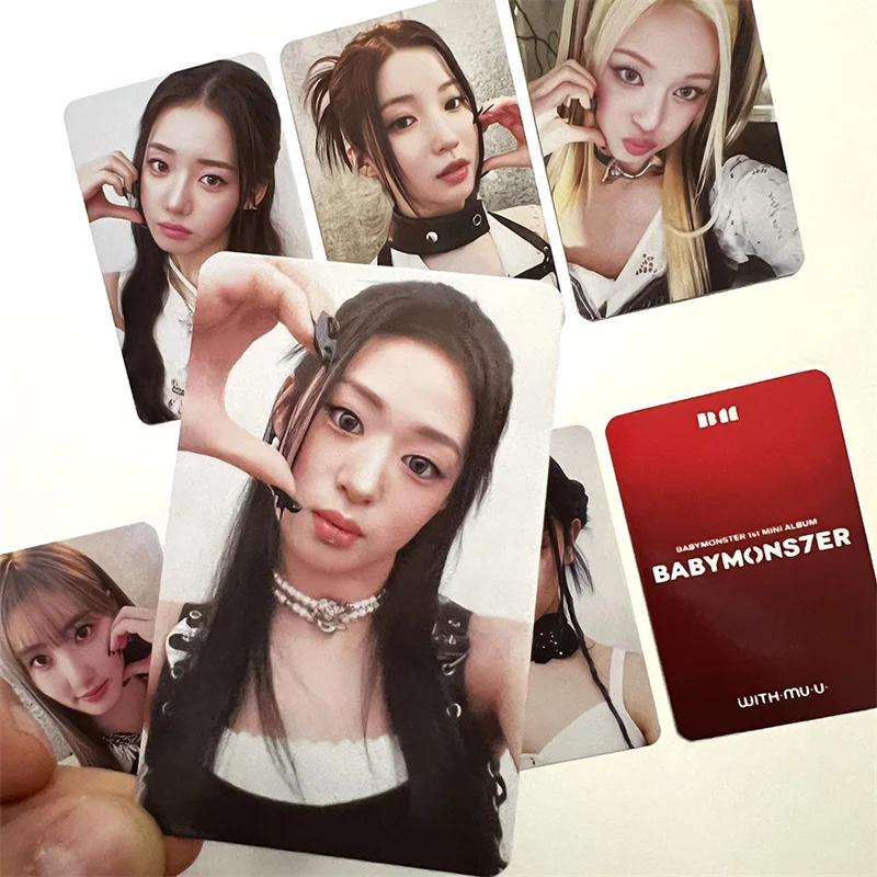 7 sztuk/zestaw KPOP BABYMONSTER Album KTOWN TOWER LOMO CARD AHYEON HARAM RORA BM fotokartka GIRL kolekcja K-POP pocztówka