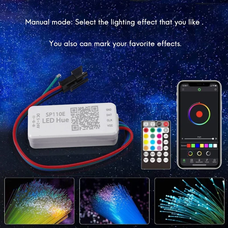 WS2812B SK6812RGB SK6812RGBW Bluetooth SP110E Mini Controller, Support ALL LED Strip/Module Light/Panel/String, IOS/Android App