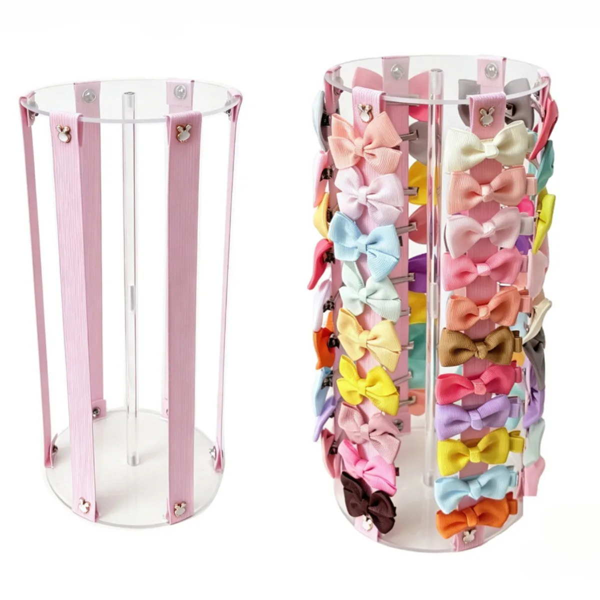 Desktop Storage Acrylic Clear Hair Clip Holder Hair Bow Organizer Rack Home Cosmetic Accessory Display Decor