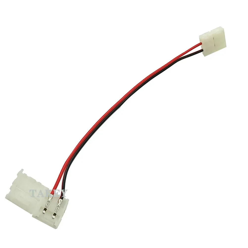 LED Strip Connector for10mm 3528 5050 5630 RGB RGBW IP20 Non-waterproof 2 Pin Tape Light To Wire