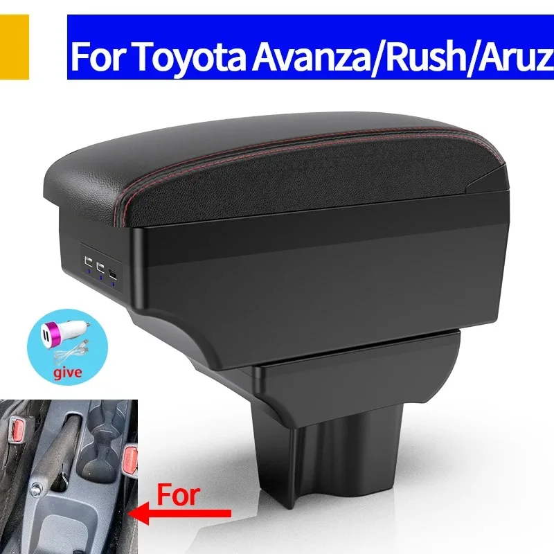 

Для TOYOTA RUSH подлокотник для Toyota Avanza Rush Aruz автомобильный подлокотник, специальный модернизированный ящик для хранения в салоне, автомобильные аксессуары