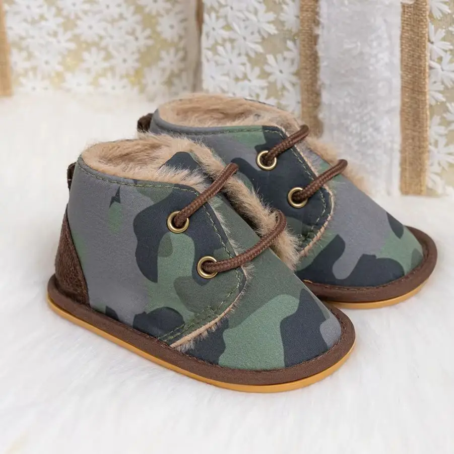 حذاء ثلج كاحل للأطفال ، برباط متعدد الألوان ، نعل مطاطي مانع للانزلاق ، حذاء سرير دافئ للأطفال ، صبي وفتاة ، قطيفة ، شتوي #3