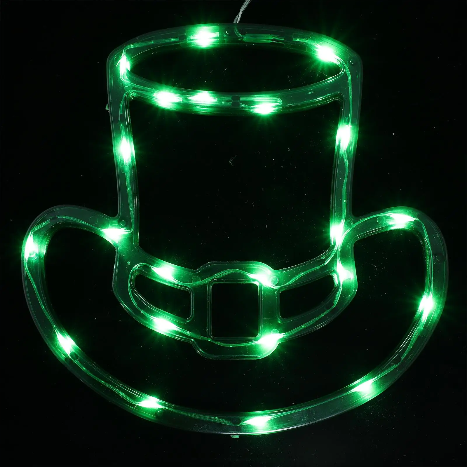 

St. Patrick's Day Shamrock Window Lights Battery Operated Lighted Shamrock for Irish Themed Party Wall Decor