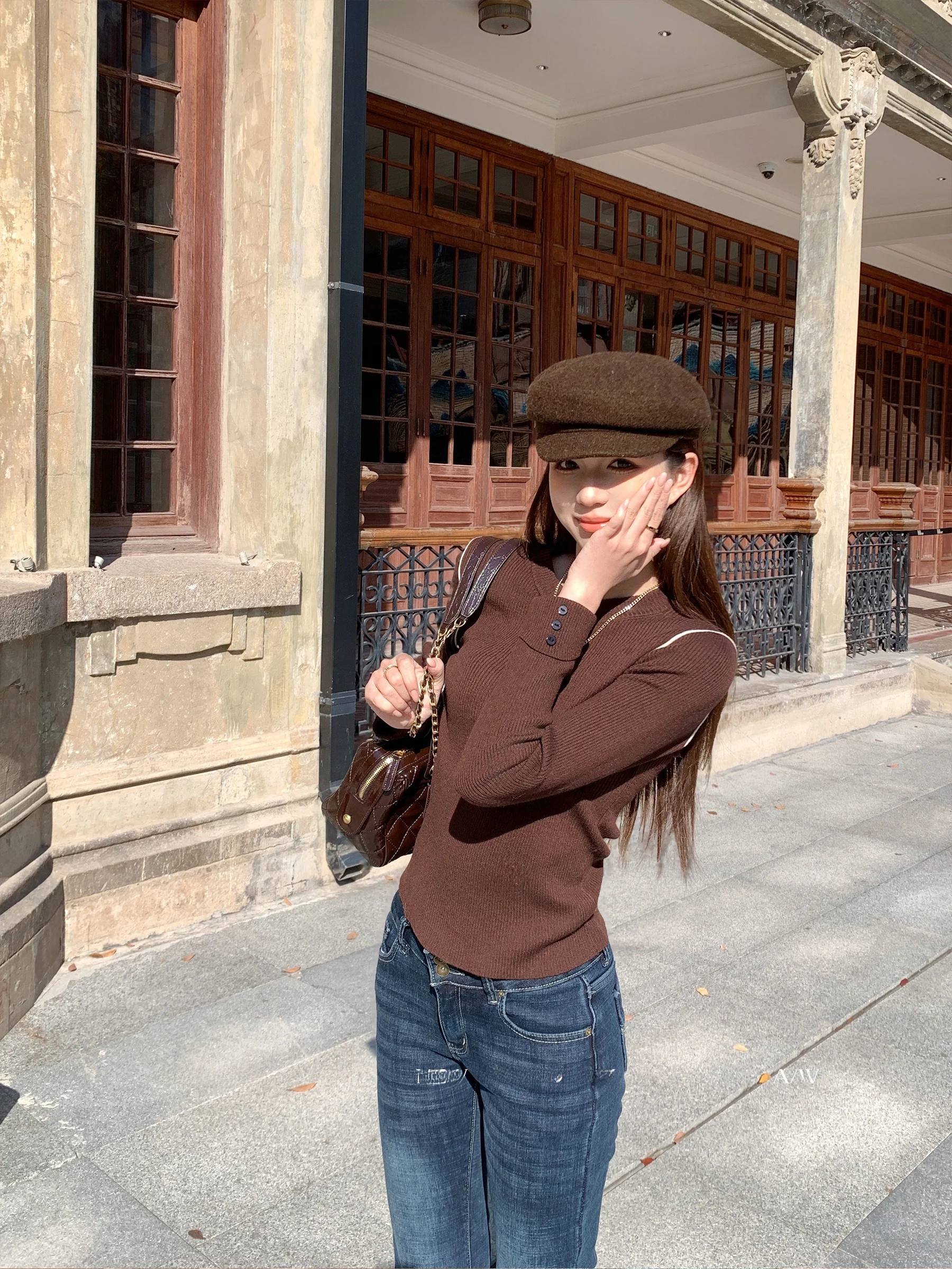 

Женская вязаная шерстяная кофта Sam Seoi с пуговицами на манжетах, осенне-зимняя, новая, повседневная, для работы, длинная, с круглым вырезом